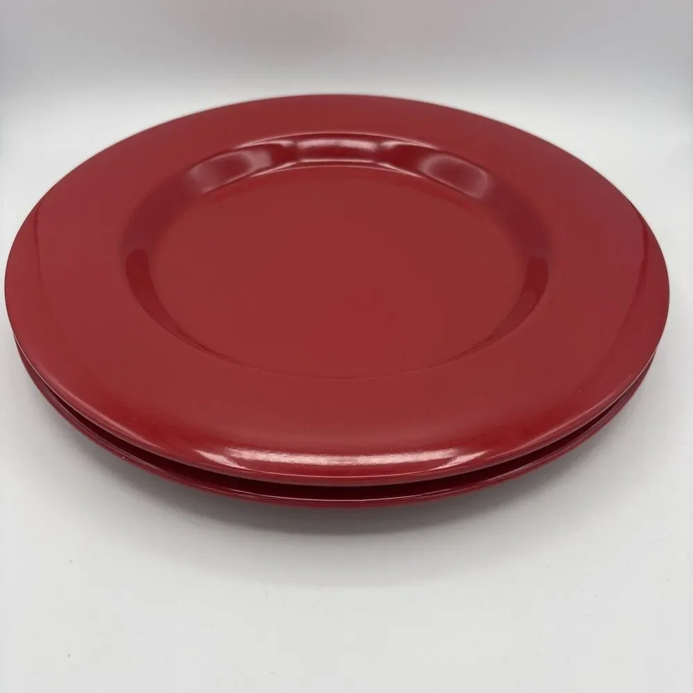 Pier One 1 Red Earthenware Dinner Plate Made in Spain - 11 3/4”